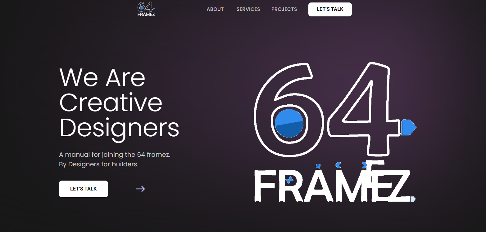 64 Frames Landing Page